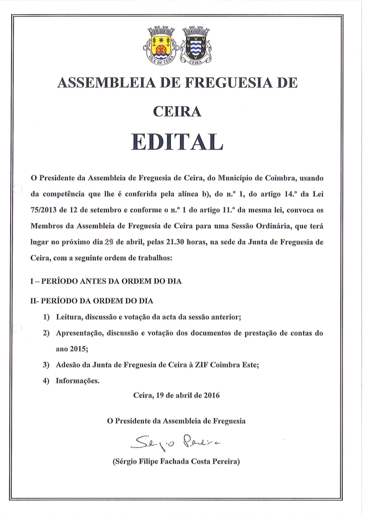 ASSEMBLEIA DE FREGUESIA
